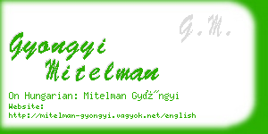 gyongyi mitelman business card